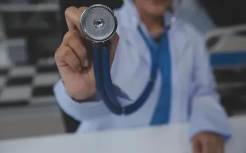 Doctor holding a stethoscope