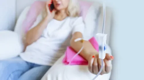 IV hydration therapy in a clean clinical setting